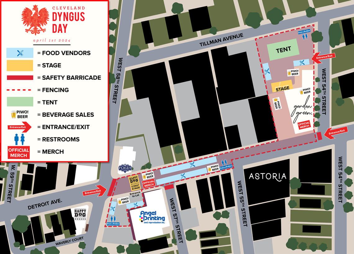 2024 Dyngus Day Venue Map